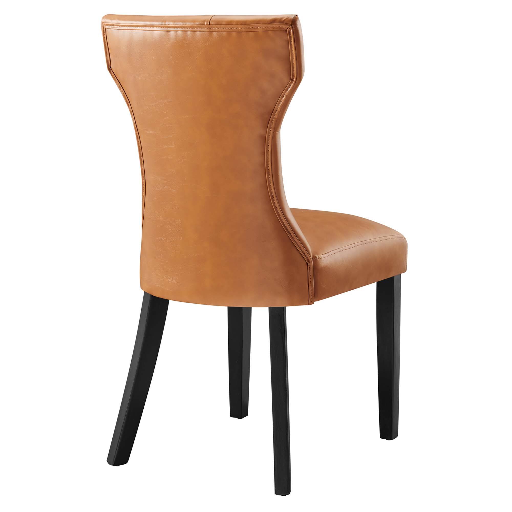 Alt View 2. Modway - Silhouette Dining Vinyl Side Chair by Modway - Tan.