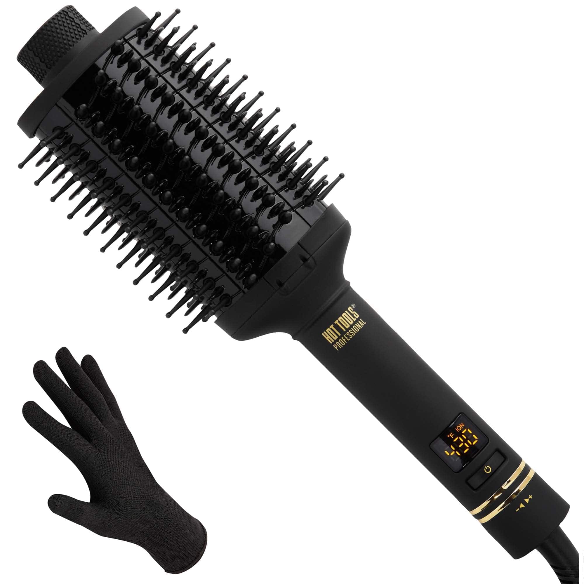 The Best Inks - Pro Artist Heated Hair Styling Oval Brush Black gold Revive locks and help refresh your style on 2nd or - Default