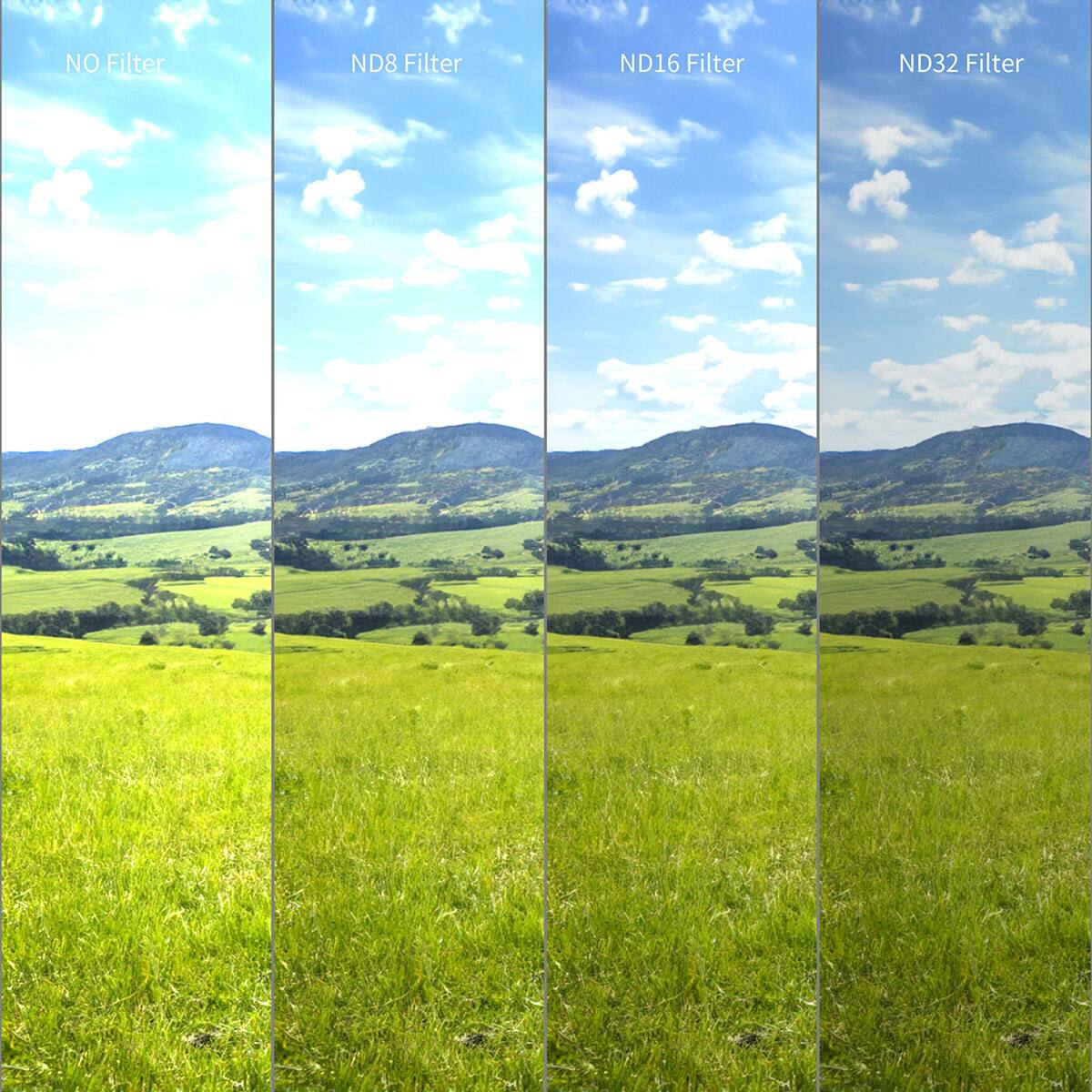 NO Filter  
ND8 Filter  
ND16 Filter  
ND32 Filter