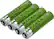 Front. Dynex™ - Rechargeable AAA Batteries (4-Pack) - Green/Silver.