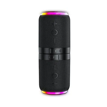 Front. SKRAN - 2-in-1 Portable Magnetic Bluetooth Speaker -with RGB Lights, for Home, Outdoor & Travel ,Music Lovers, Campers.
