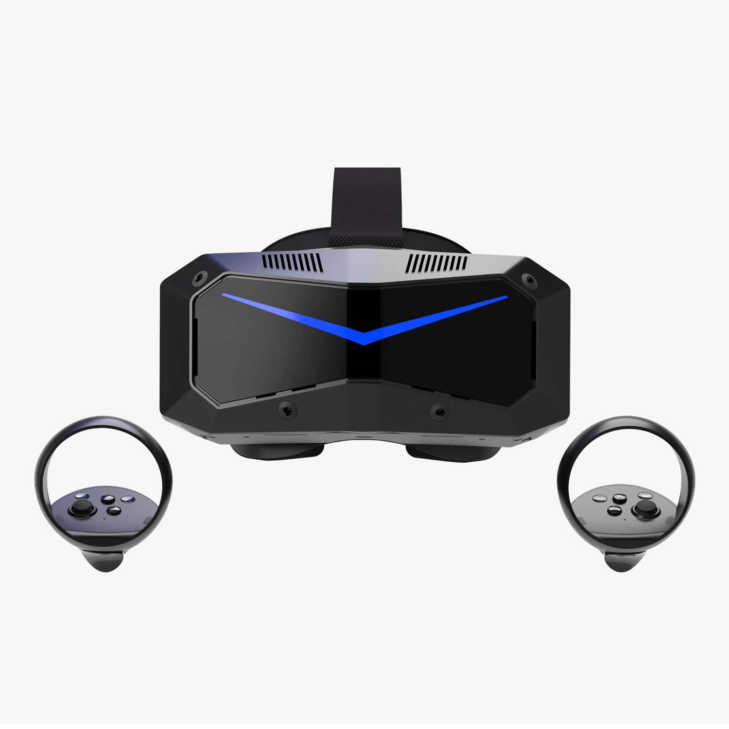 Pimax - Crystal Super PCVR Headset - 50 PPD, 3840x3840 per Eye - 140° FOV, Lightweight, for Flight/Racing Sims & VR Gaming - Black