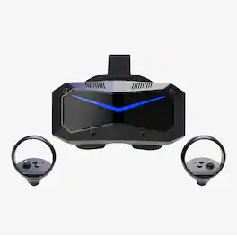 Pimax - Crystal Super PCVR Headset - 50 PPD, 3840x3840 per Eye - 140° FOV, Lightweight, for Flight/Racing Sims & VR Gaming - Black