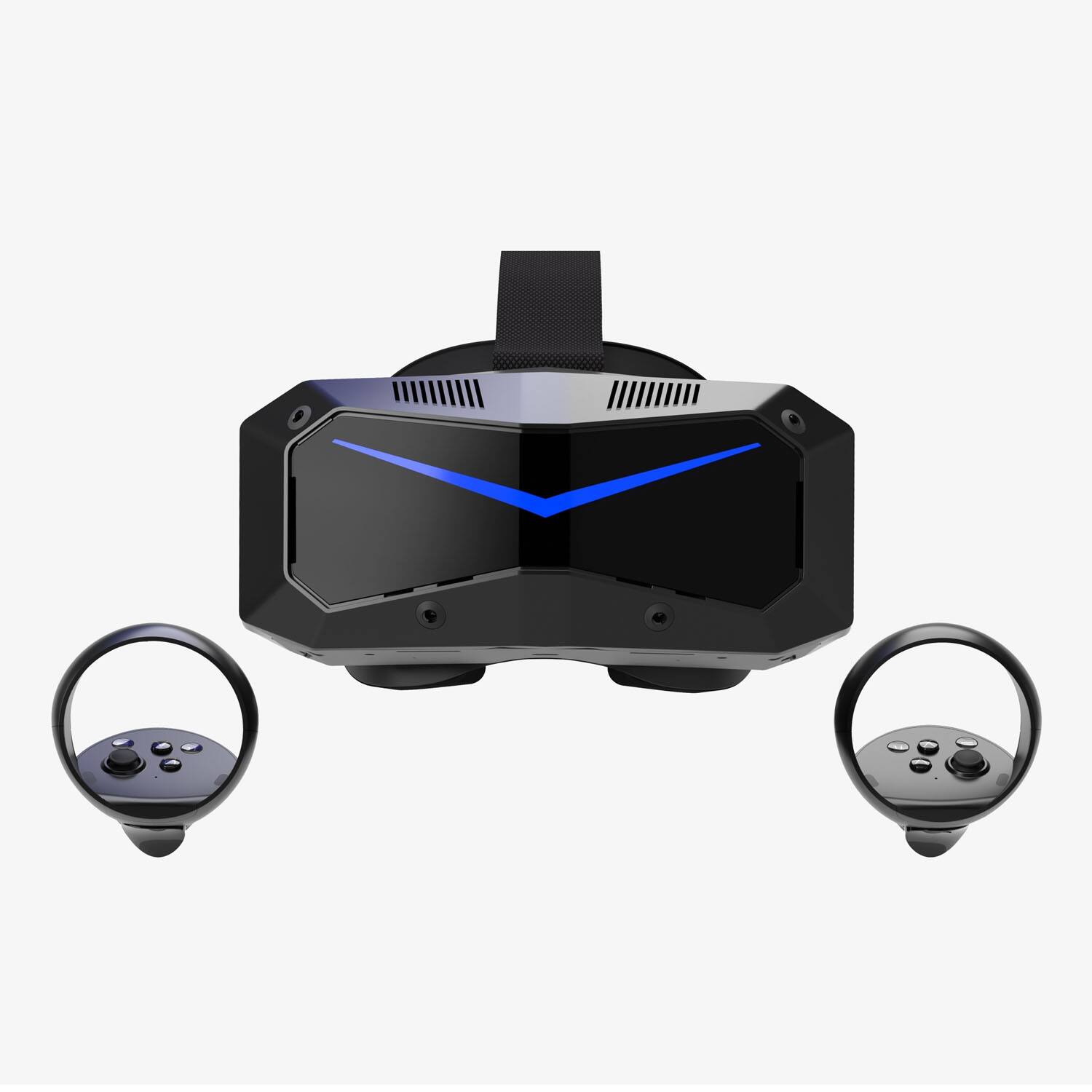 Front. Pimax - Crystal Super PCVR Headset - 50 PPD, 3840x3840 per Eye - 140° FOV, Lightweight, for Flight/Racing Sims & VR Gaming - Black.