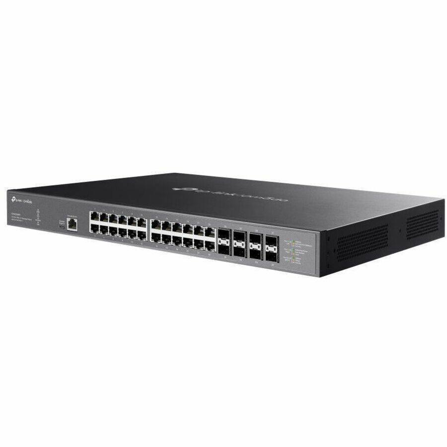 Alt View 4. TP-Link - Omada Omada 32-Port 10GE L2+ Managed Switch with 24-Port PoE++ - 24 Ports - Manageable - 10 Gigabit Ethernet - Unknown.