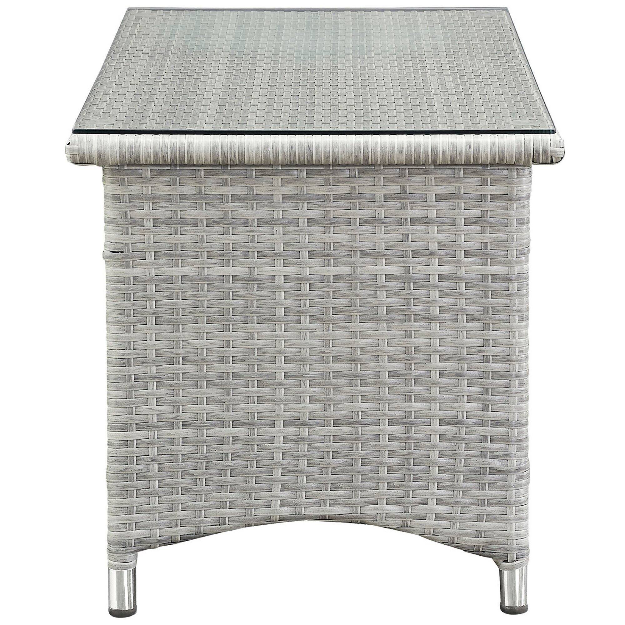 Alt View 5. Modway - Bridge 4 Piece Outdoor Patio Patio Conversation Set by Modway - Light Gray Gray.