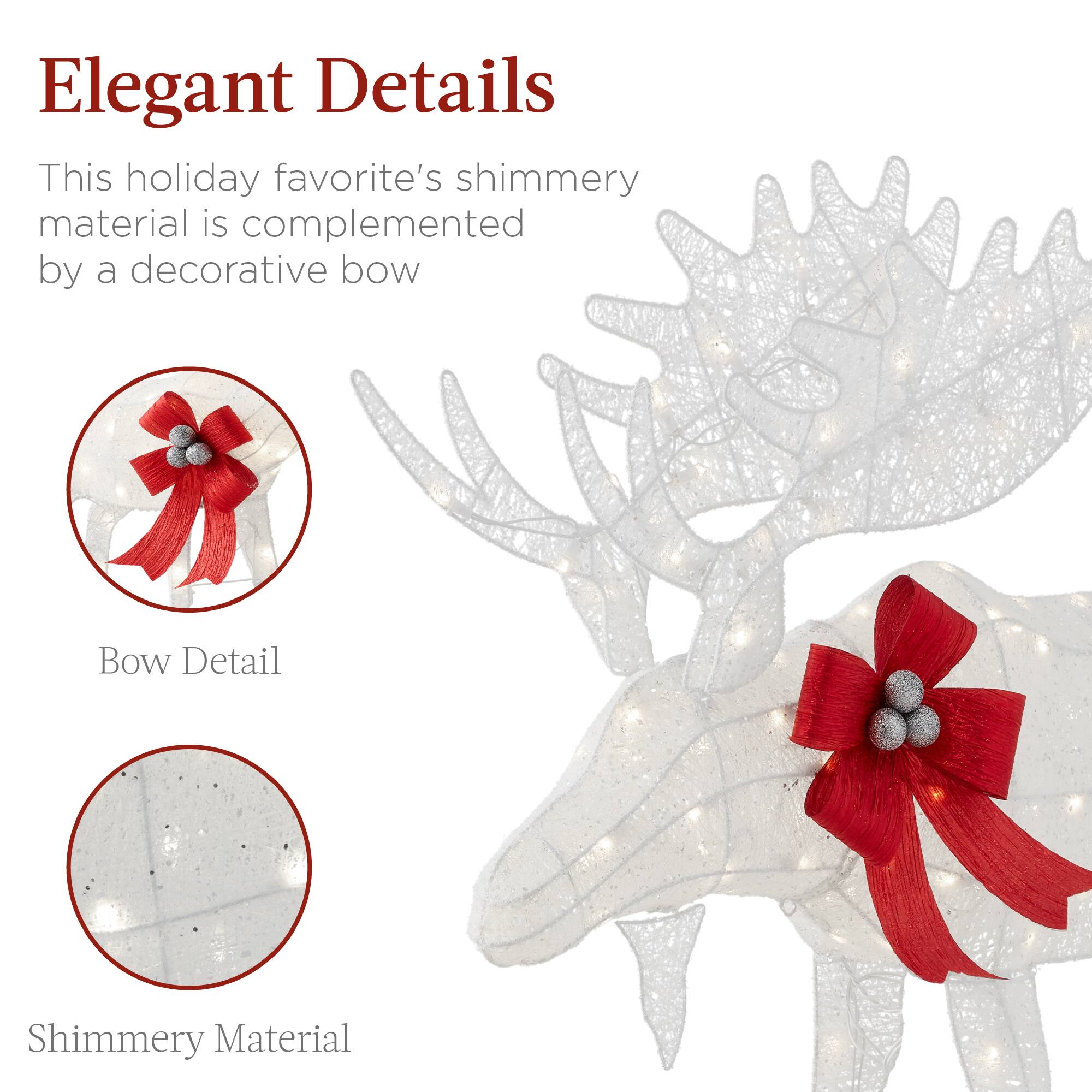Elegant Details

This holiday favorite's shimmery material is complemented by a decorative bow

Bow Detail

Shimmery Material