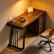 Alt View 2. Forest'nSky - Extensive Office Desk,Computer Desk,Elegant Writing Desk,Brown - Brown.