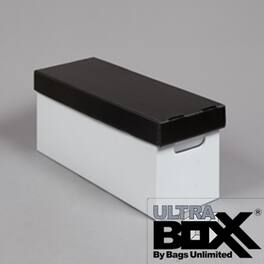 PopMarket - Bags Unlimited X45225CP - 7 Inch 45 RPM Record Storage Box - (White/Black) - VINYL ACCESSORIES - Multicolor