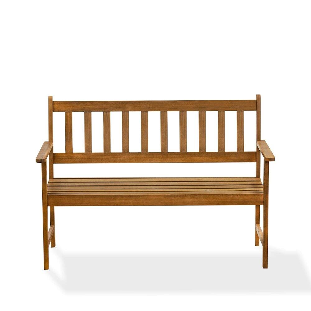 Back. East West Furniture - East West Furniture Belmont Bench without Cushion made of Acacia wood in Natural Oil finish - Multi-Color.