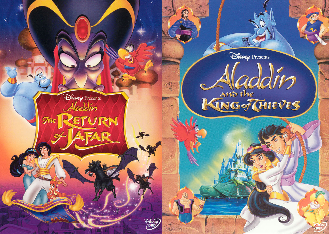 Disney's Aladdin Trilogy DVD Set Includes all 3 Animated Movies – Pristine  Sales