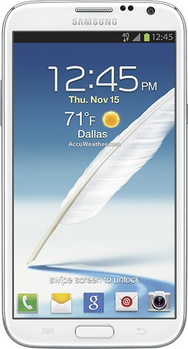  Samsung - Galaxy Note II 4G Cell Phone - White (T-Mobile)