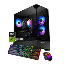 iBUYPOWER - Element SE Gaming Desktop PC - AMD Ryzen 5 5500, NVIDIA GeForce RTX 3050 6GB, 16GB DDR4 RAM, 1TB NVMe SSD_ESA5N3502 - Black