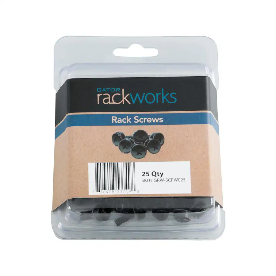 32 Unit Rack Gator 25 Pack of #10 32 x 3/4 Inch Rack Screws for Equipment Mounting ...