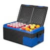 Front. Alpicool - Alpicool- Car Refrigerator 12 Volt Refrigerator 79QT, Car 12/24V DC 100~240V for Camping RV Camper Truck -4℉-68℉ - Gray&blue.