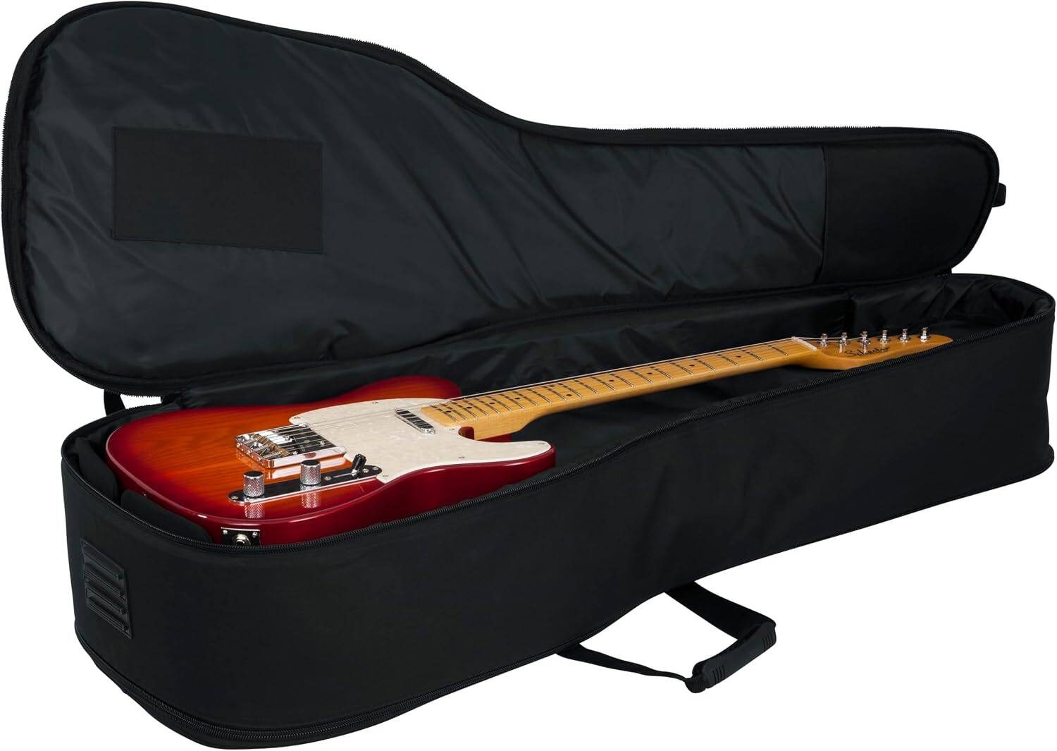 Back. Gator - 4G Series Double Gig Bag for Acoustic and Electric Guitars with 20mm Padding and Backpack Straps.