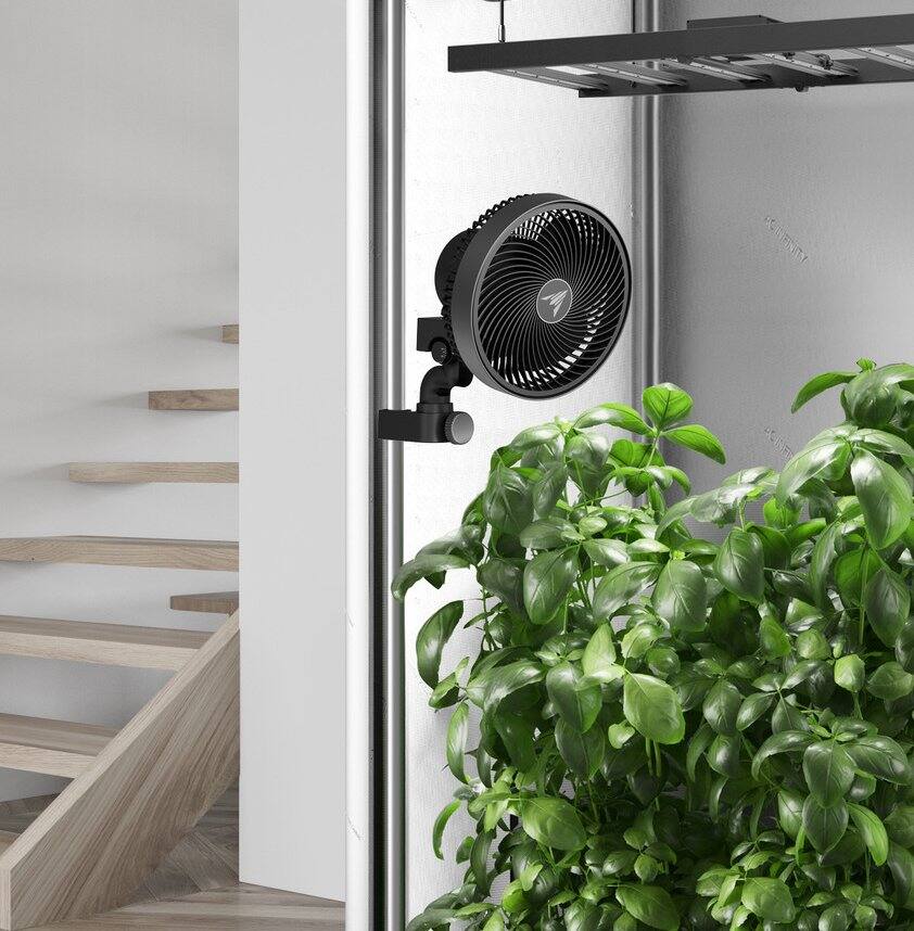 Alt View 5. AC Infinity - Grow Tent 9 in. Oscillating Clip Fan with 10 Speeds and Dynamic Wind.