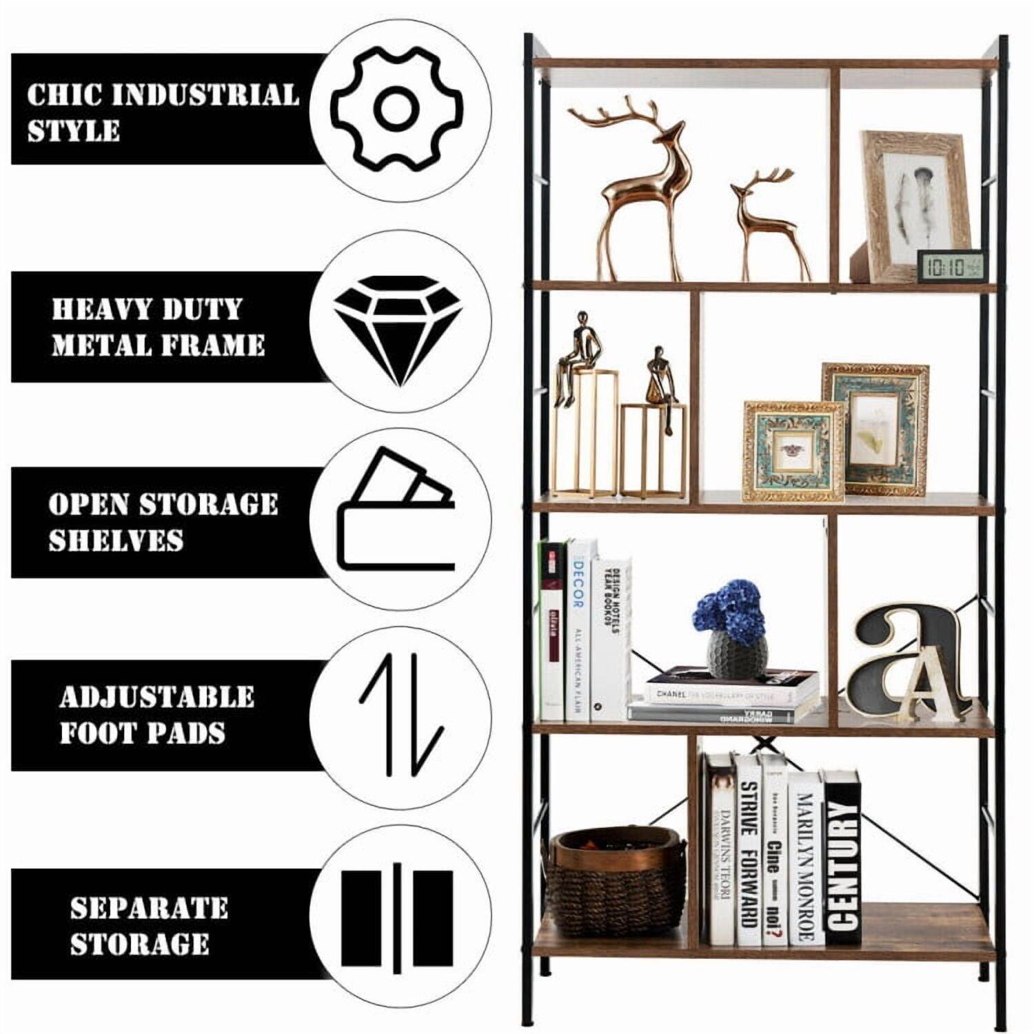 CHIC INDUSTRIAL STYLE  
HEAVY DUTY METAL FRAME  
OPEN STORAGE SHELVES  
ADJUSTABLE FOOT PADS  
SEPARATE STORAGE  

CHANEL  
DARWIN'S THEORY  
STRIVE  
MARILYN MONROE  
CENTURY