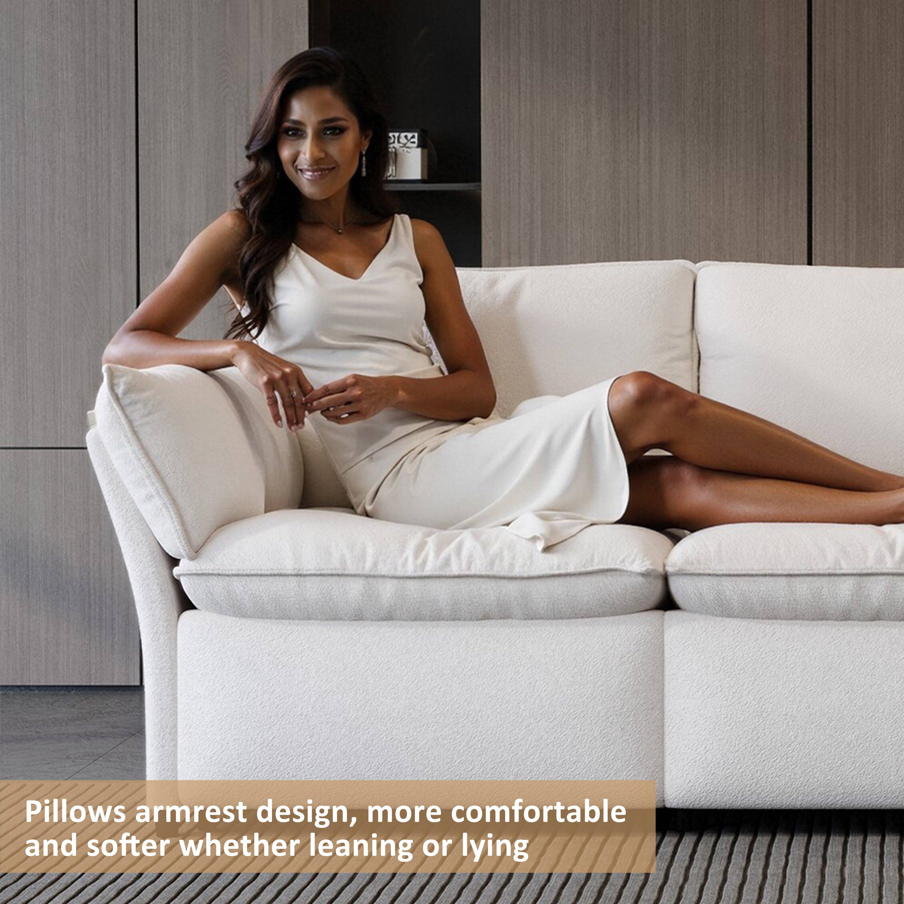 Pillows armrest design, more comfortable and softer whether leaning or lying.