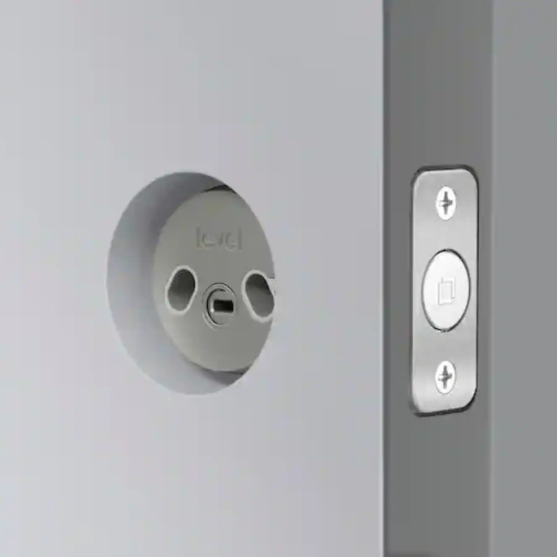 Angle. Level - Bolt Connect WiFi Retrofit Smart Lock with App/Keypad/VoiceAssistant Access - Silver.