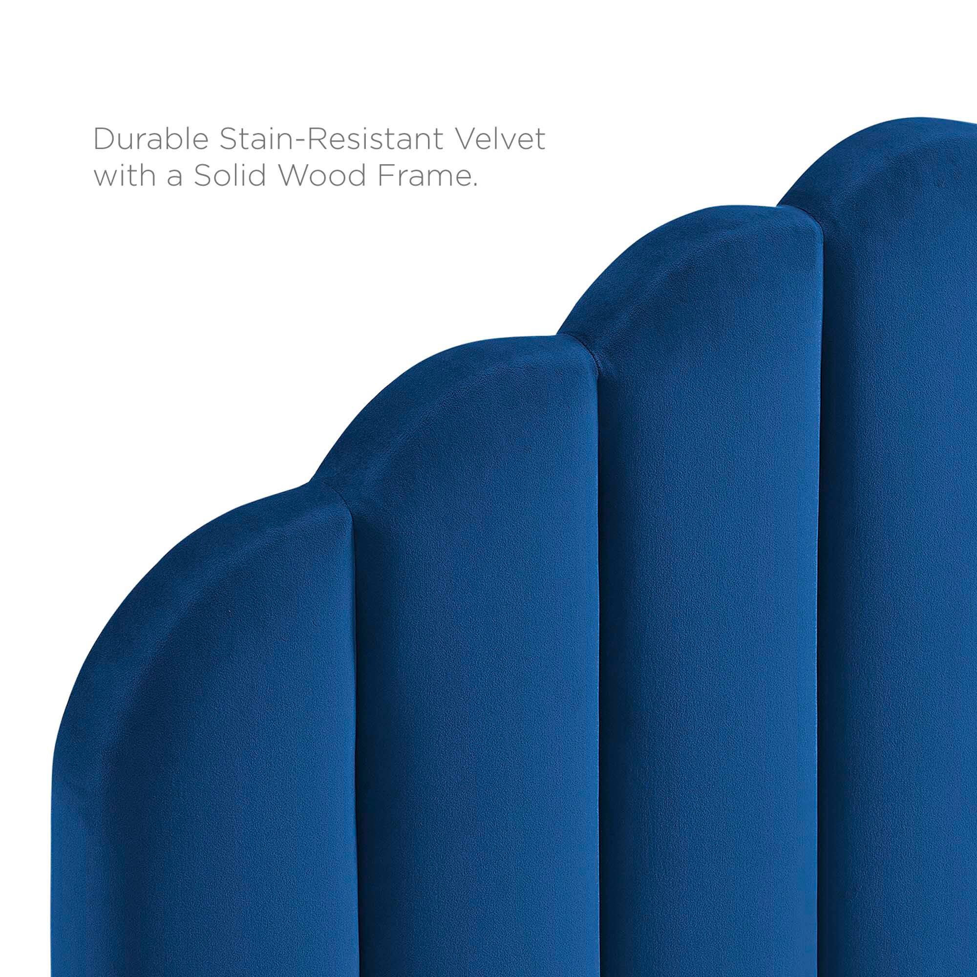 Durable Stain-Resistant Velvet with a Solid Wood Frame.