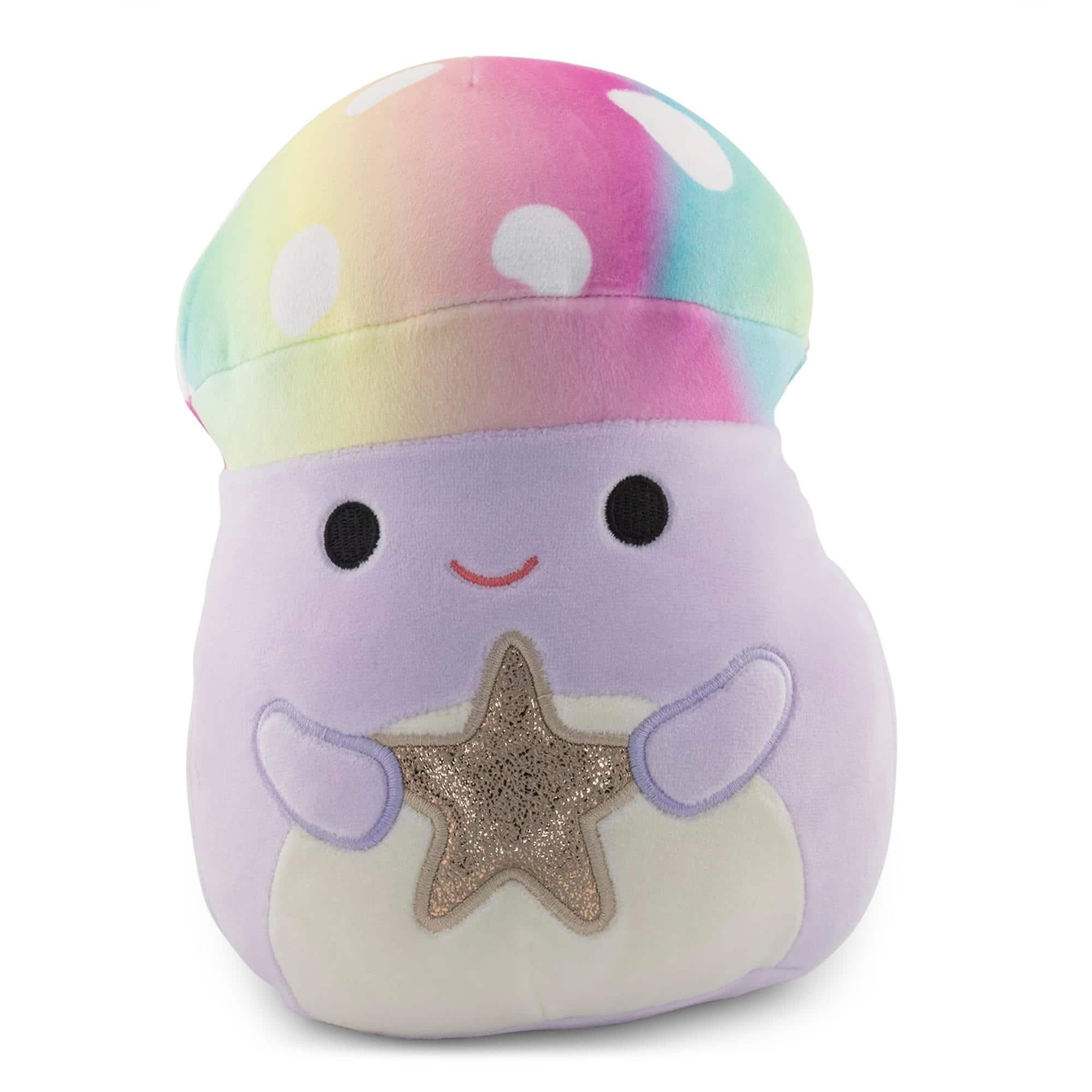 Front. Kellytoy - Squishmallows 8 Inch Plush | Mahdi The Mushroom With Star - Multi-Color.