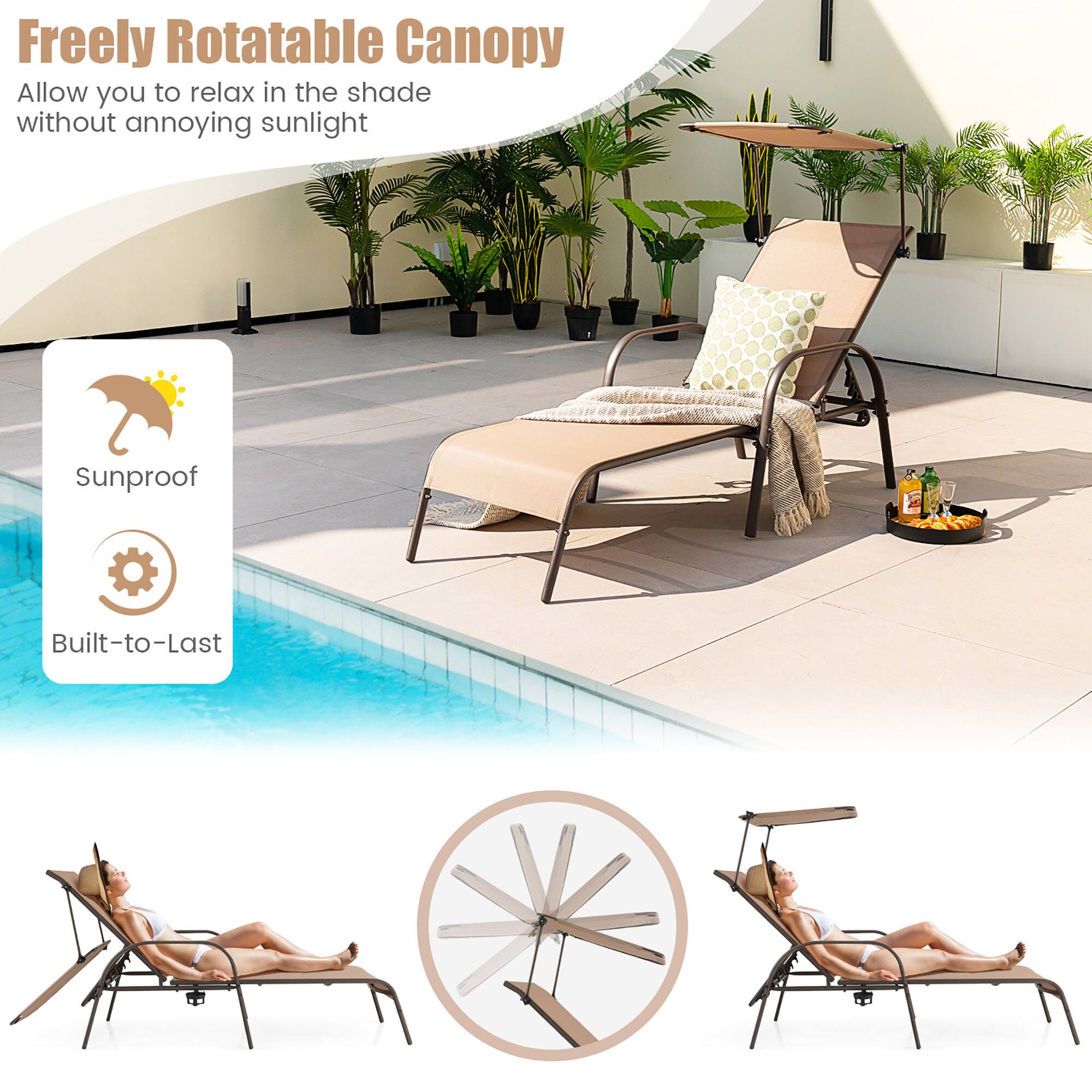 Freely Rotatable Canopy, Sunproof, Built-to-Last