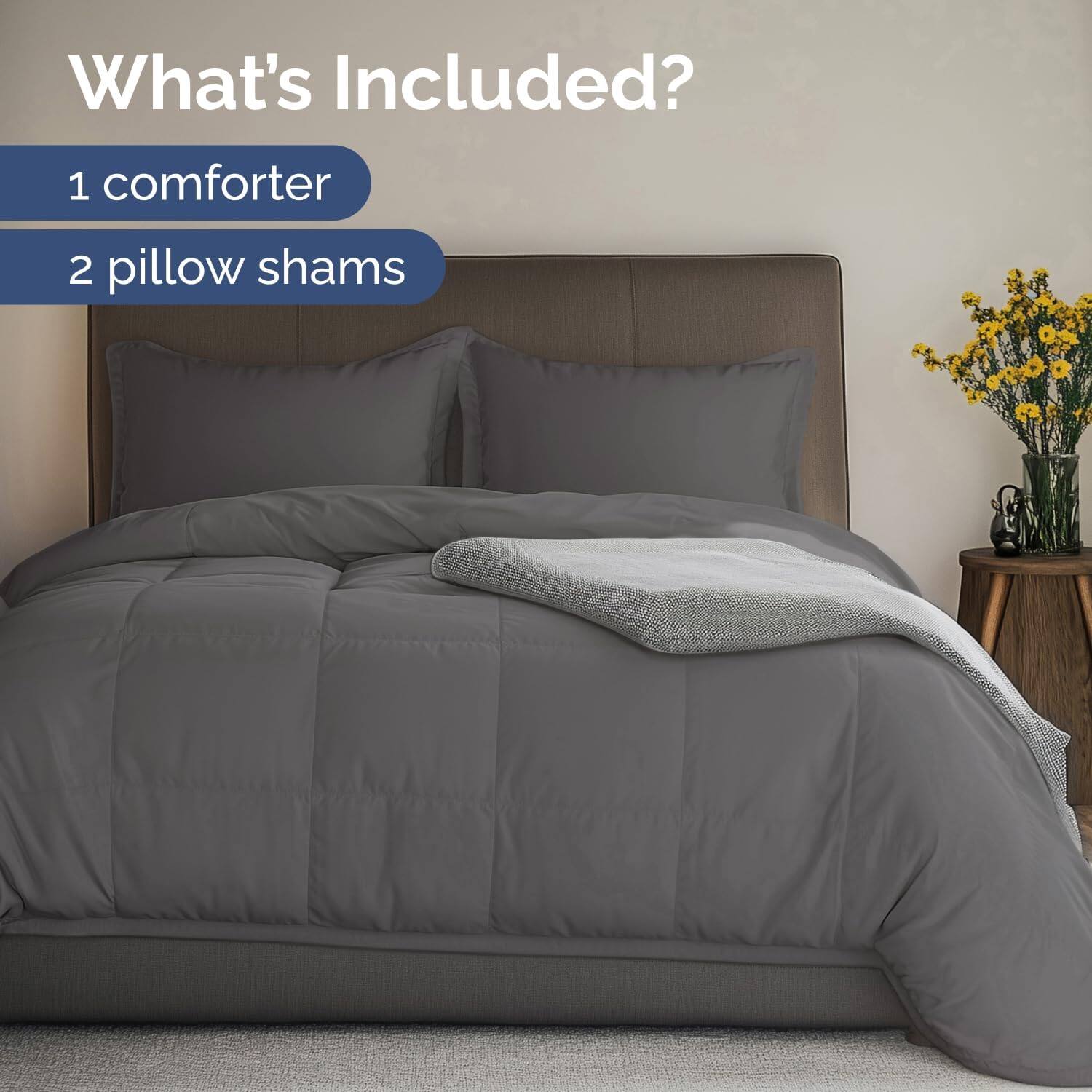 What's Included?  
1 comforter  
2 pillow shams