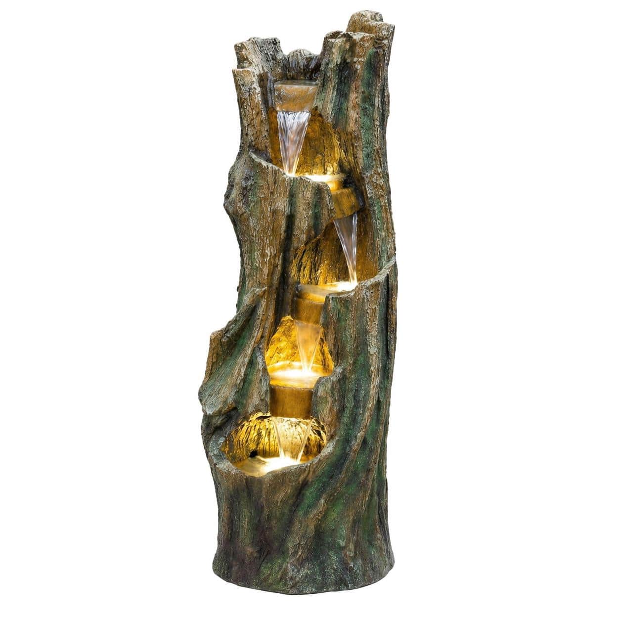 RYHNUYNE - Waterfall Fountain for Outdoor Gardens and Patio Backyards with Energy Efficient LED Lights Tree Design price history on PriceWatchPro