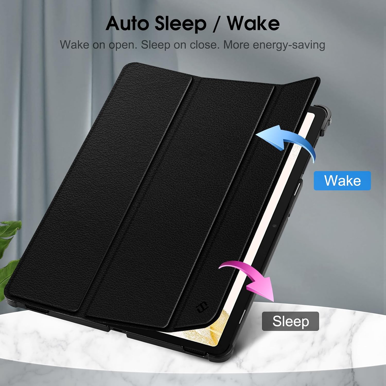 Auto Sleep / Wake  
Wake on open. Sleep on close. More energy-saving  
Wake  
Sleep