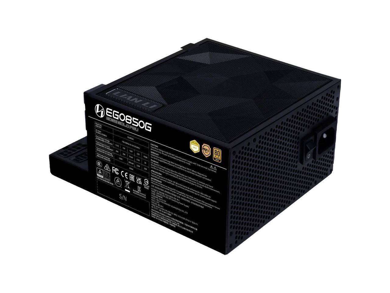 LIANLI EGO850G  
80 PLUS GOLD  
FC CE  
S/N 80 Bd AA