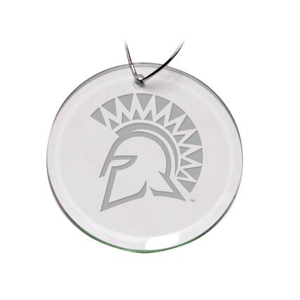 Front. Jardine - San Jose State Spartans 3'' Glass Round Ornament - Multicolor.