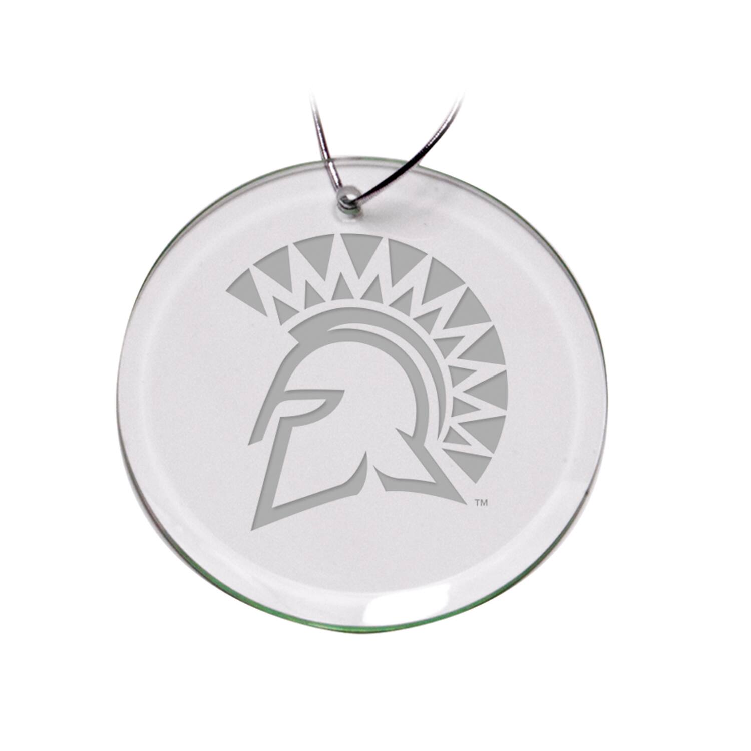 Front. Jardine - San Jose State Spartans 3'' Glass Round Ornament - Multicolor.