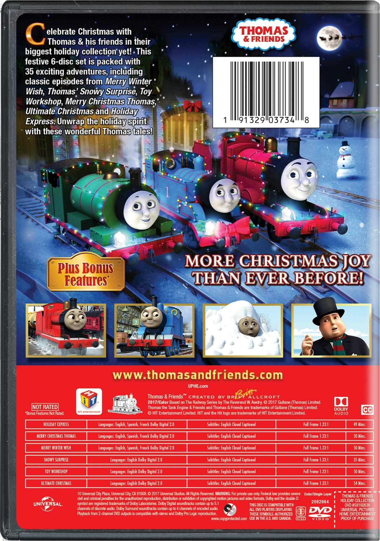 Angle. Thomas & Friends: Thomas' Holiday Collection (DVD Set) [DVD].