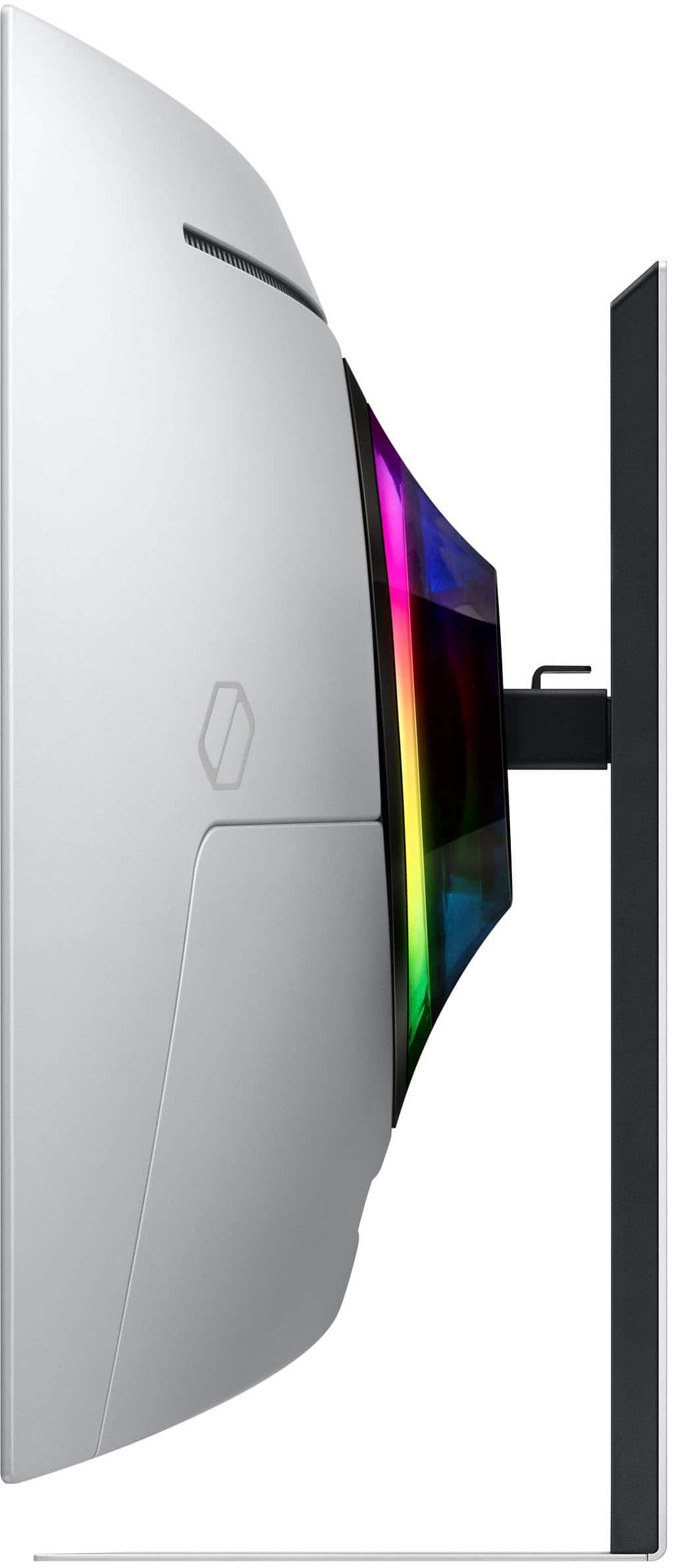 Alt View 26. Samsung - 34" Odyssey OLED G8 Curved Ultra-WQHD 175Hz FreeSync Prem Pro and G-Sync Compatible Smart Glare Free Gaming Monitor - Silver.