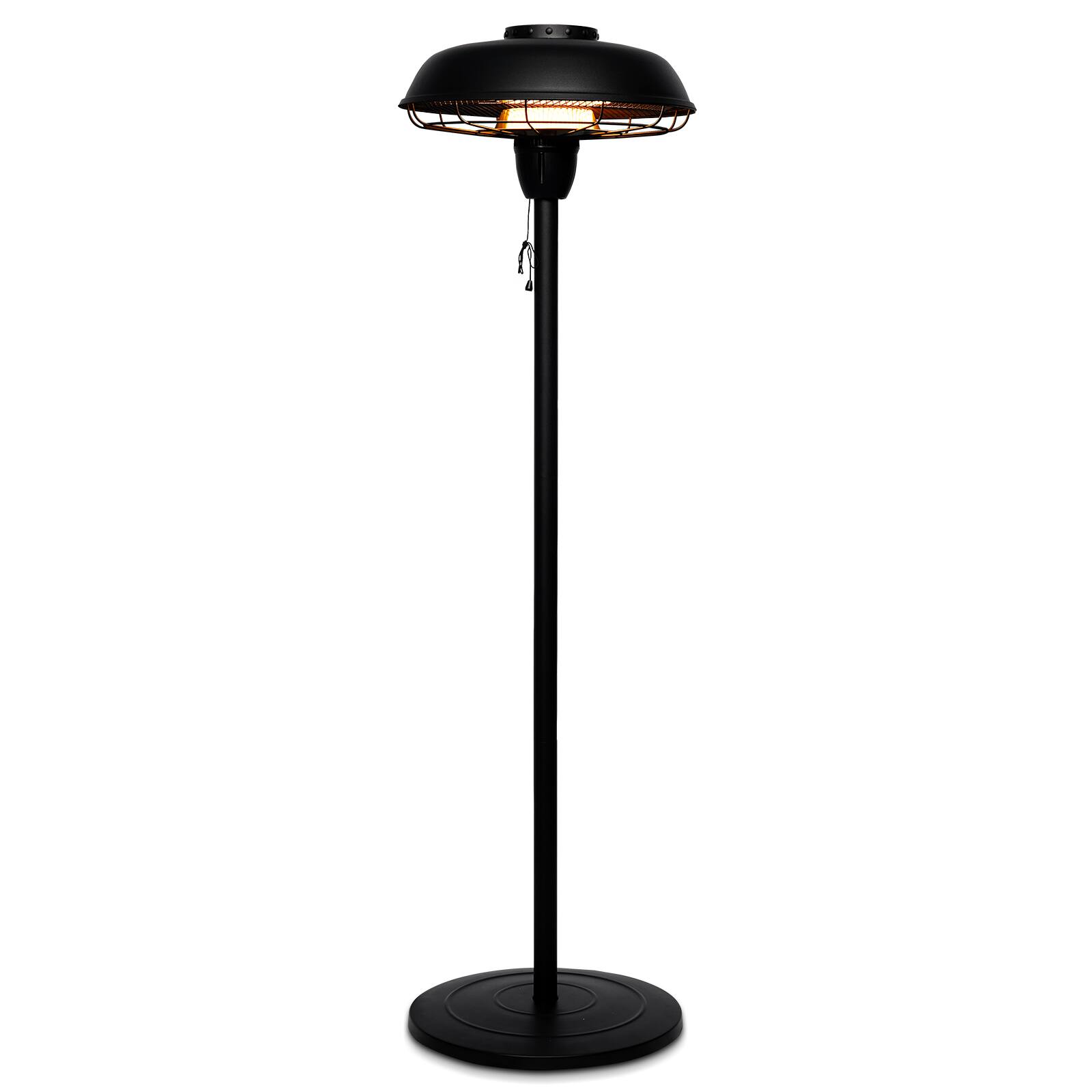 Front. ZACHVO - 1500w Infrared Indoor And Outdoor Portable Patio Heater - Black.