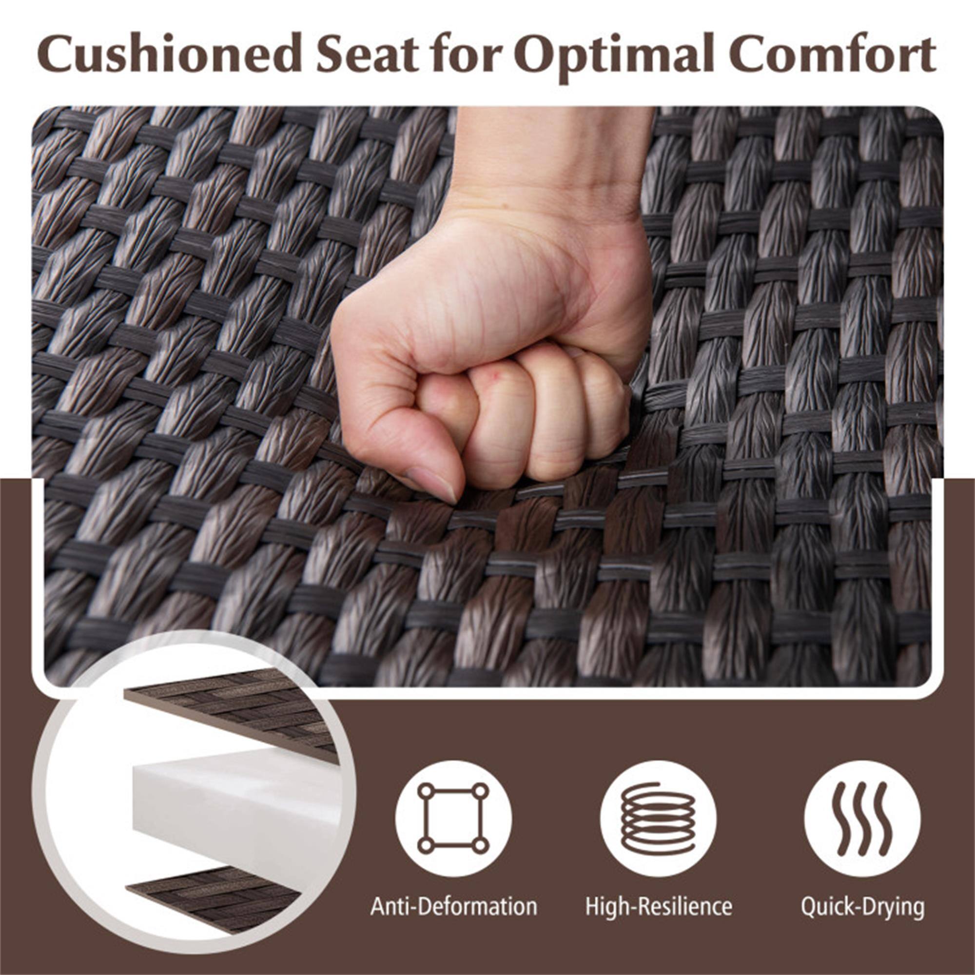 Cushioned Seat for Optimal Comfort

- Anti-Deformation
- High-Resilience
- Quick-Drying