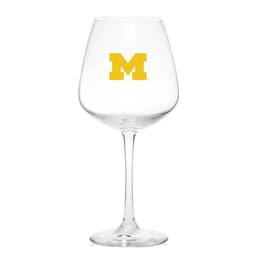 Indigo Falls - Michigan Wolverines 18oz. Stemmed Wine Glass - Multicolor