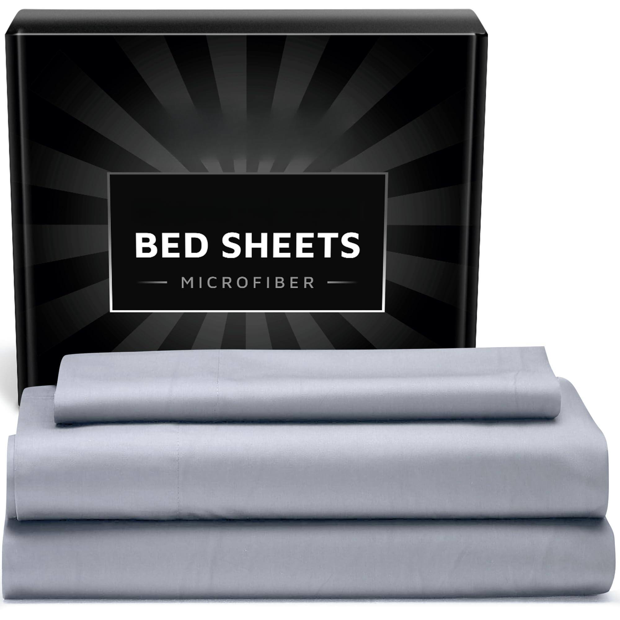 MAGICAL RUBS - Infused Bed Sheets Set - Ultra-soft Temperature-regulating Fabric With Self-cleaning Technology That Stays Fresh 3x L - Gray Twin
