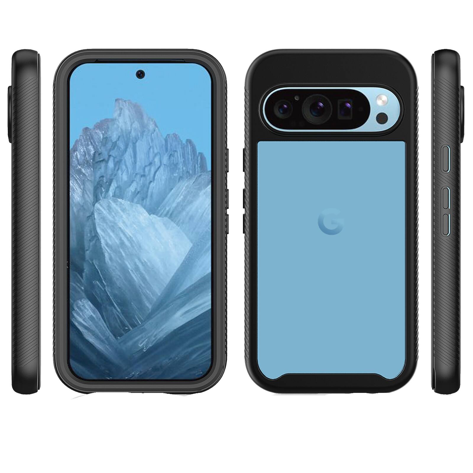 Alt View 1. Dteck - 360 Full Body Case for Google Pixel 10 Pro with Built-in Screen Protector, Shockproof Dual Layer Protective Cover - Red.