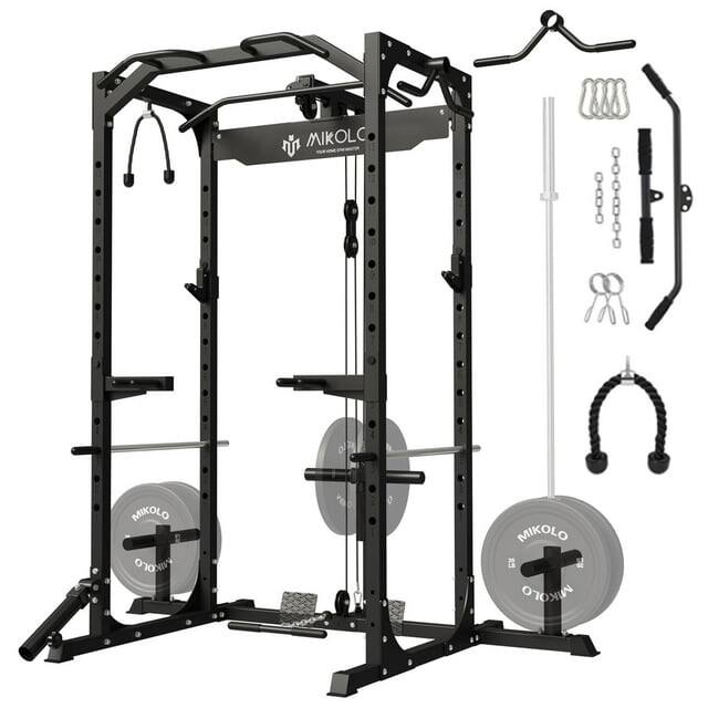 Mikolo - Power Rack Cage with LAT Pulldown System,1200 lbs Capacity Power Rack with 800 lbs Capacity - Black price history on PriceWatchPro