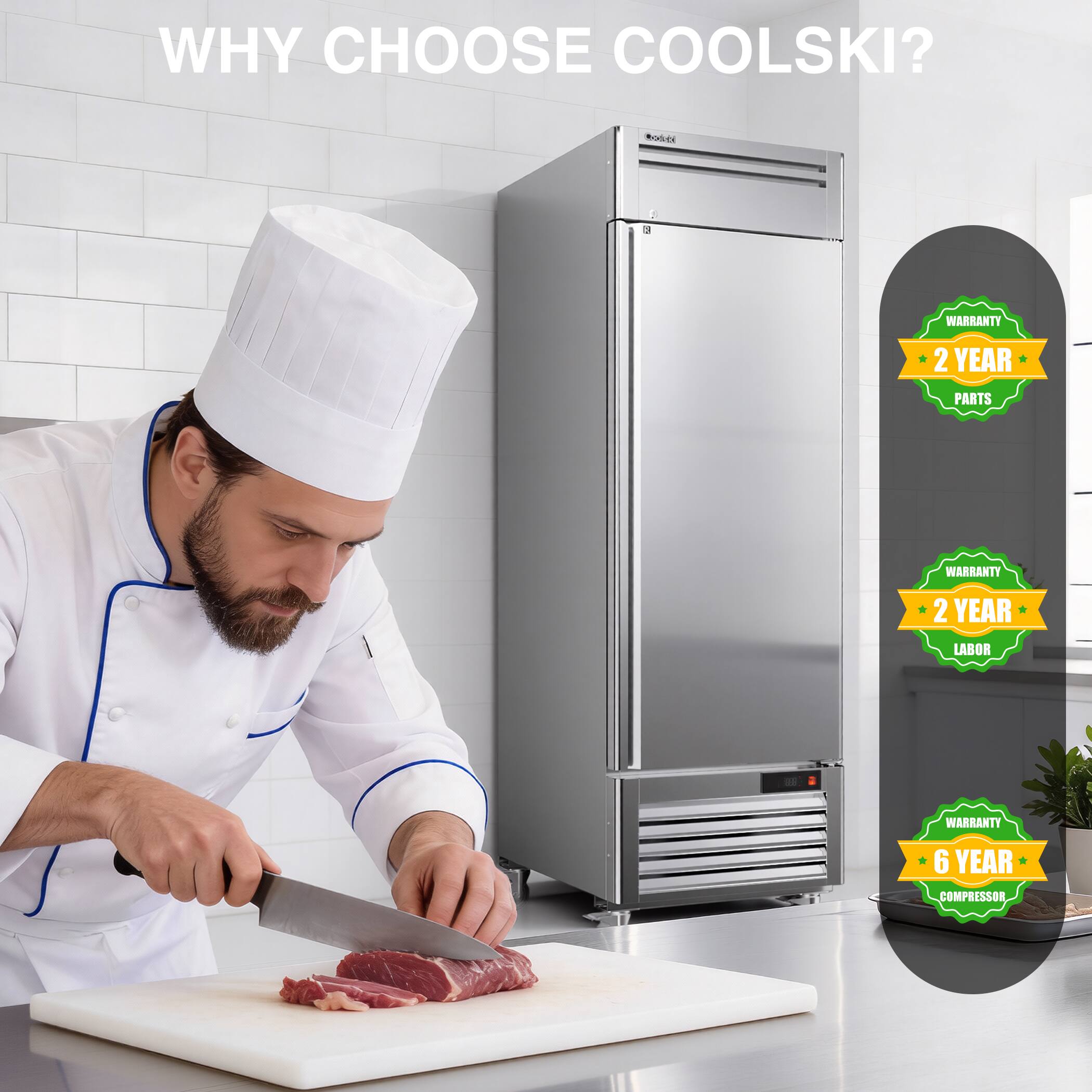 WHY CHOOSE COOLSKI?  
- 2 YEAR PARTS WARRANTY  
- 2 YEAR LABOR WARRANTY  
- 6 YEAR COMPRESSOR