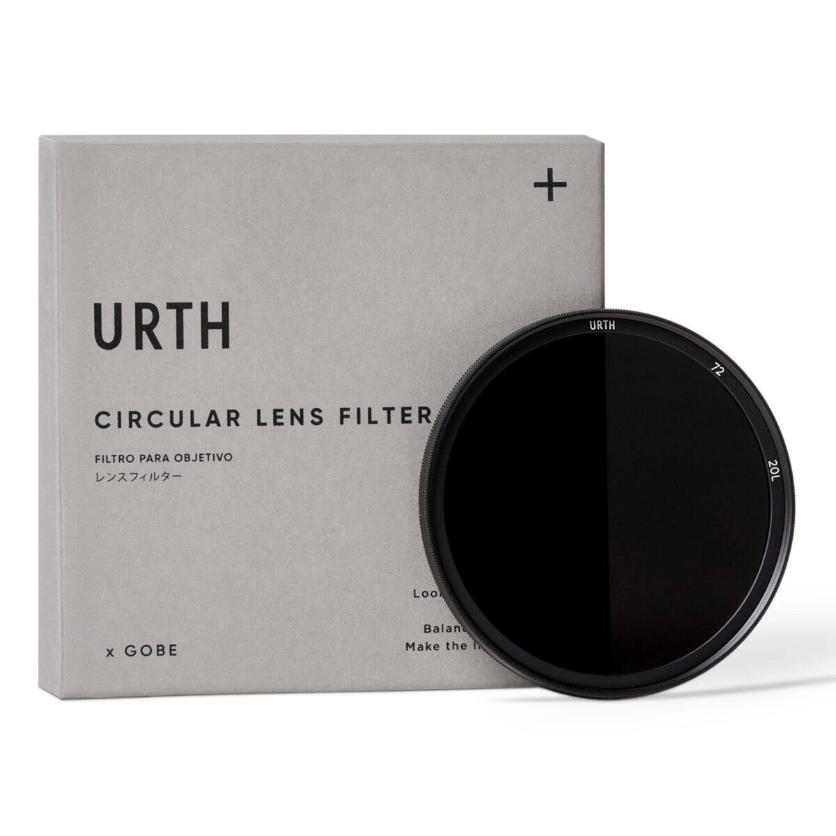 URTH  
CIRCULAR LENS FILTER  
FILTRO PARA OBJETIVO  
レンズフィルター  

x GOBE  

72  
20L  
Loo  
Balan  
Make the