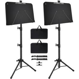 MAGICAL RUBS - 1/2/3 Pack Sheet Music Stand Standard Version Portable Folding With Carry Bag For Guitar Ukulele Violin Players - 2 Pack Standard Version