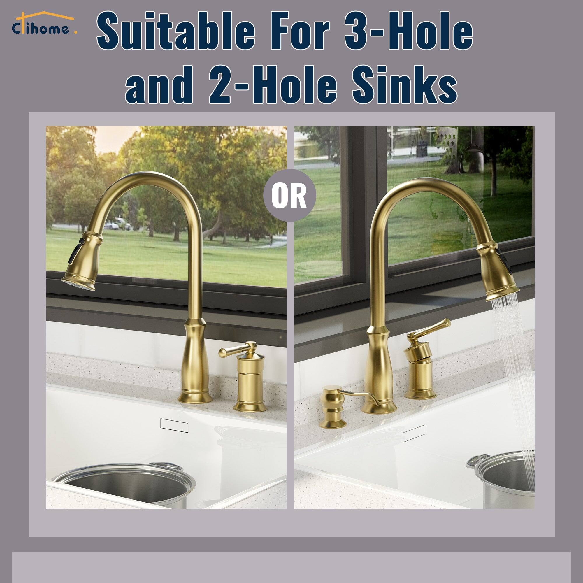 Clihome Suitable For 3-Hole and 2-Hole Sinks OR
