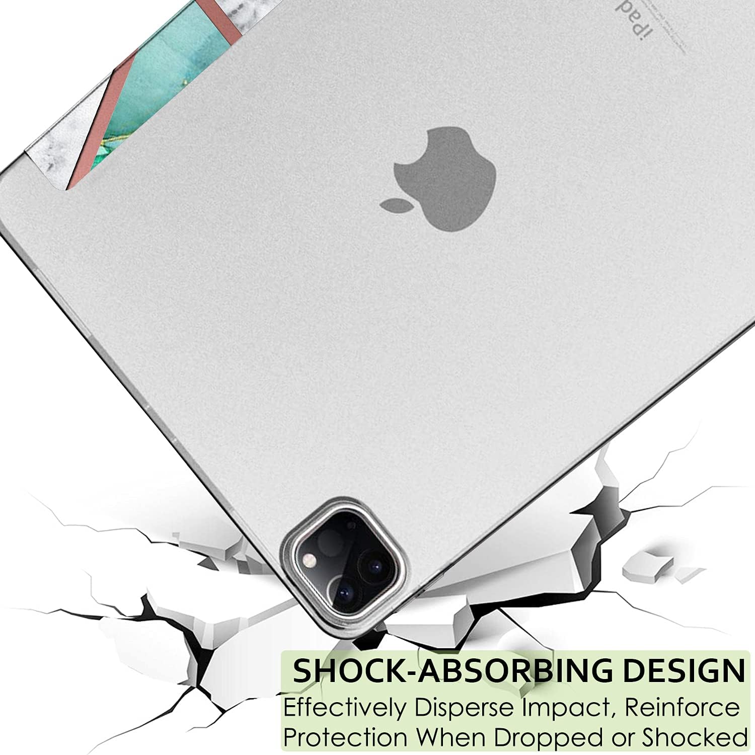 iPad

SHOCK-ABSORBING DESIGN
Effectively Disperse Impact, Reinforce Protection When Dropped or Shocked