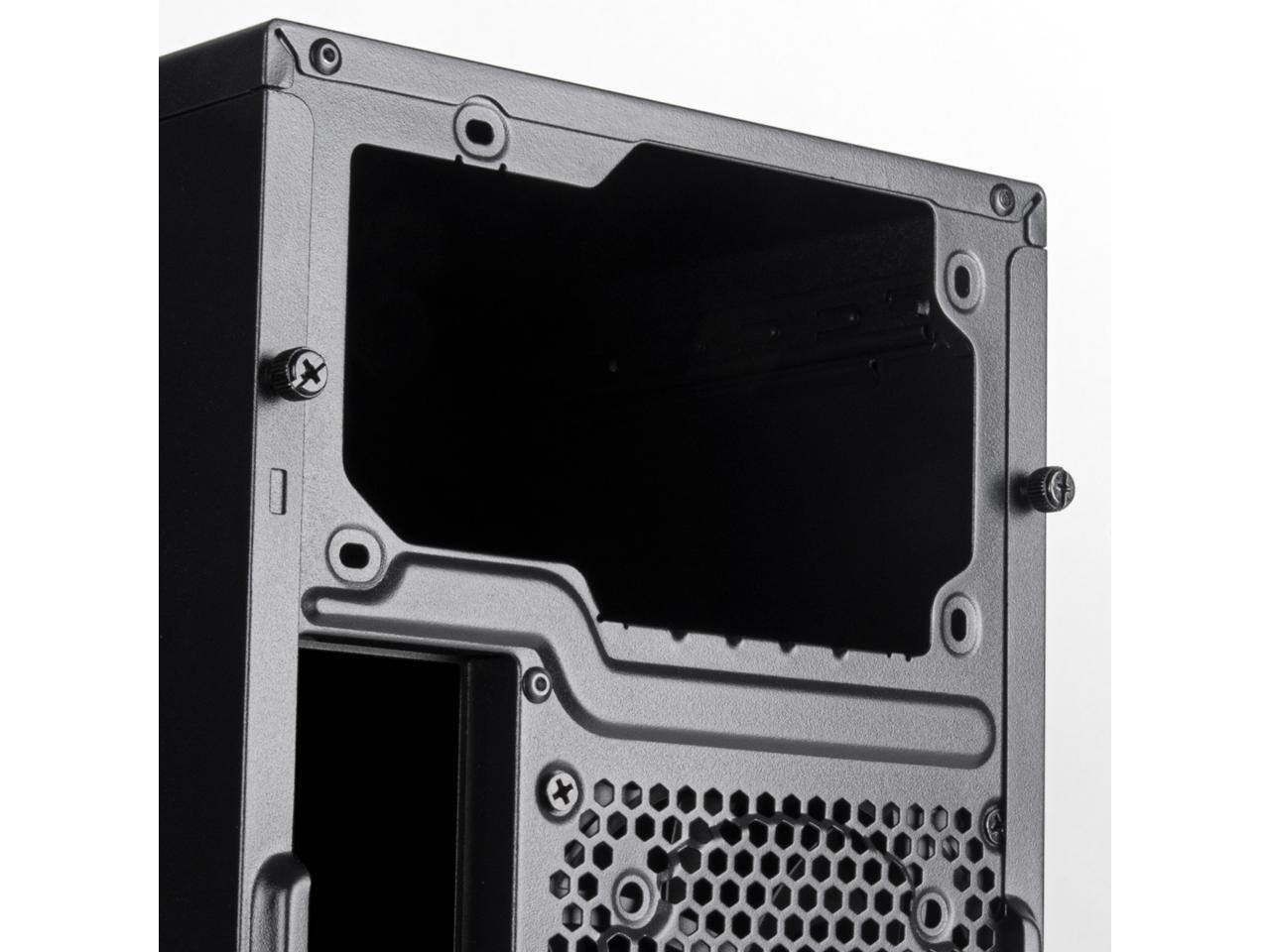 Alt View 7. SilverStone - FARA 313 Compact SST-FA313-B-C Micro-ATX Tower Chassis with Tremendous Storage Drive Compatibility - Black.