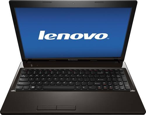 Front Standard. Lenovo - 15.6" Laptop - 4GB Memory - 320GB Hard Drive - Glossy Brown.