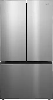 Midea - 36-in Wide Standard-Depth PLUS 32 cu. ft. French Door Refrigerator + Dual Icemaker + Extra-Large Capacity - Stainless Steel