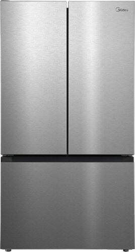 Midea - 36-in Wide Standard-Depth PLUS 32 cu. ft. French Door Refrigerator + Dual Icemaker + Extra-Large Capacity - Stainless Steel